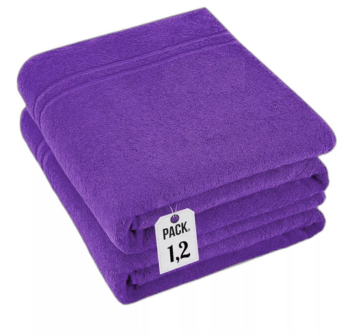 Pack of 2 Extra Large Super Jumbo Bath Sheets 100% Egyptian Cotton Super Soft Luxury Towel (100 x 200 cm) Towelsworld